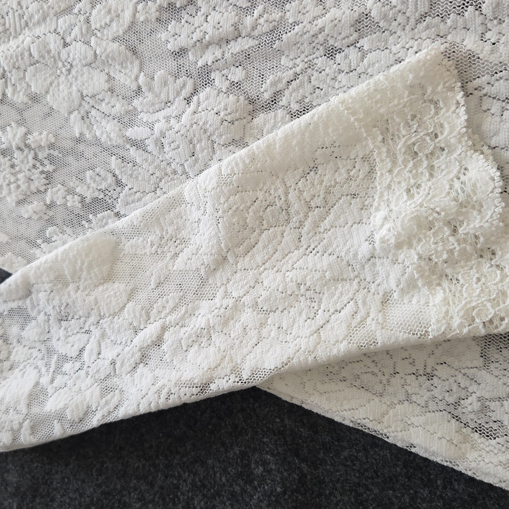 Victoria's Secret White Lace Long Sleeve Nightie - Picture 2 of 5